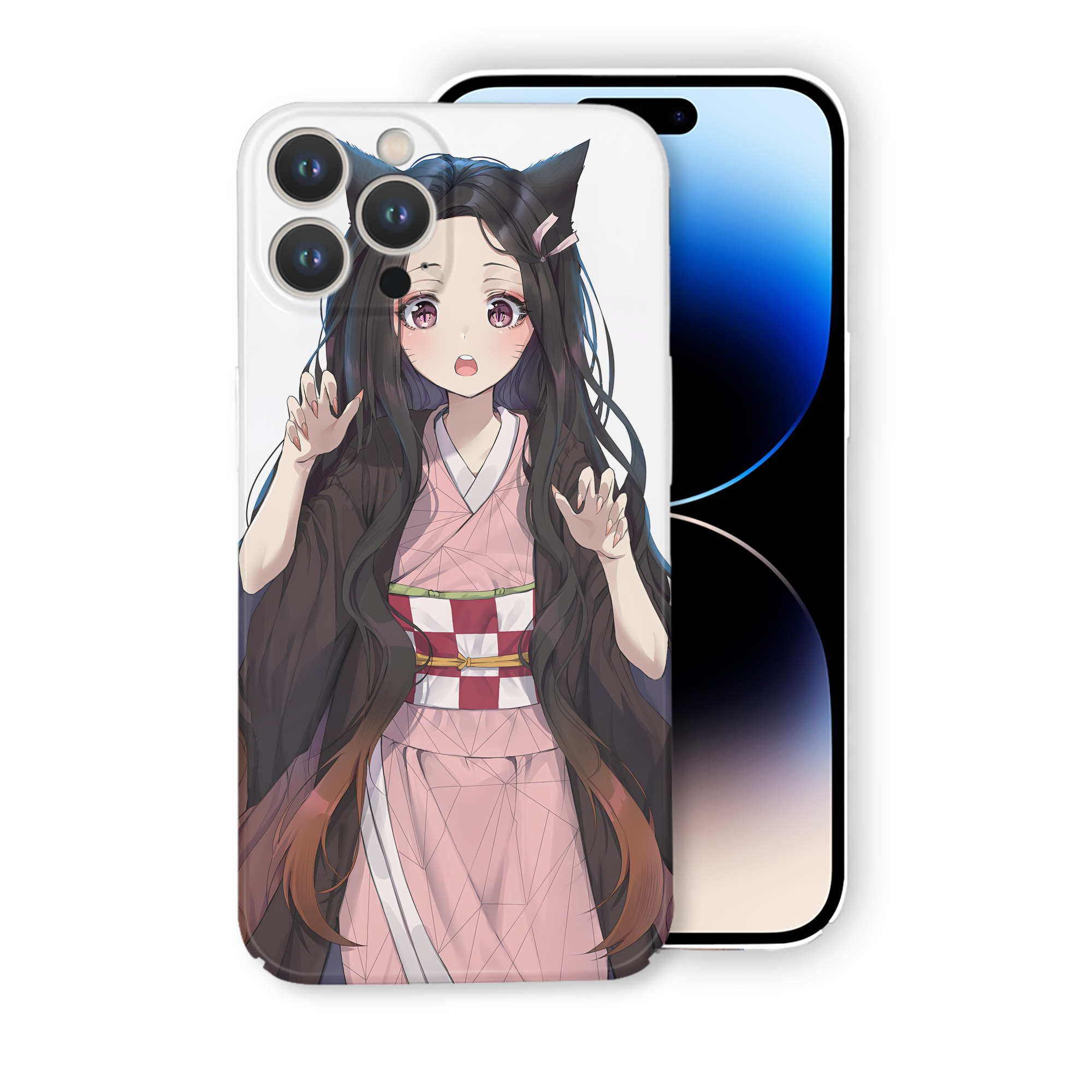 （画像用） 鬼滅の刃（きめつのやいば）竈門 禰󠄀豆子／かまど ねずこ Kamado Nezuko 【iPhone 14シリーズ対応】ハードケース